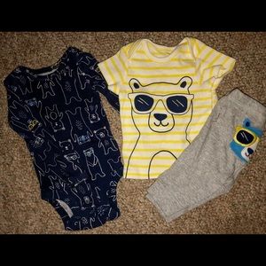 Carters newborn boy three piece set .